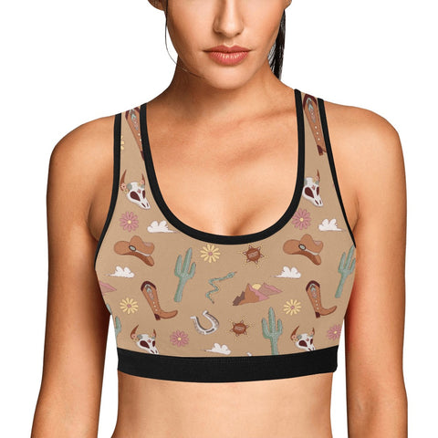 Country-Women's-Bralette-Brown-Model-Front-View