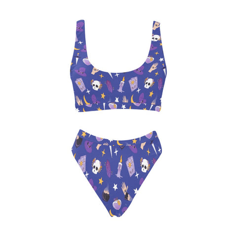 Witch-Core-Womens-Bikini-Set-Dark-Blue-Front-View