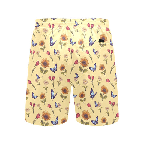 Summer-Garden-Mens-Swim-Trunks-Light-Yellow-Back-View