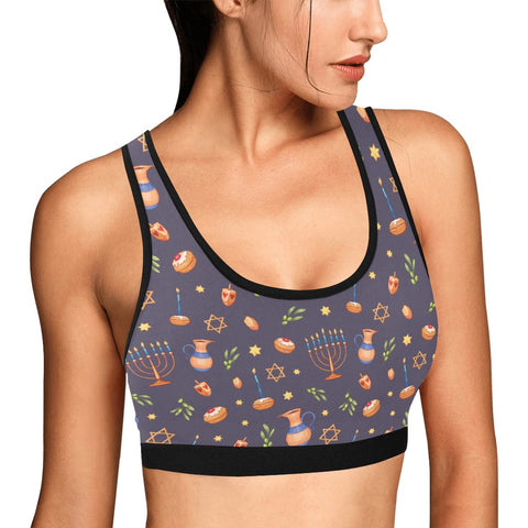 Hanukkah-Womens-Bralette-Charcoal-Model-Side-View