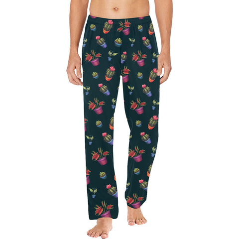 House-Plant-Mens-Pajama-Midnight-Blue-Model-Front-View