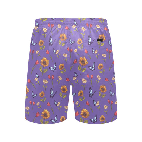 Summer-Garden-Mens-Swim-Trunks-Purple-Model-Back-View