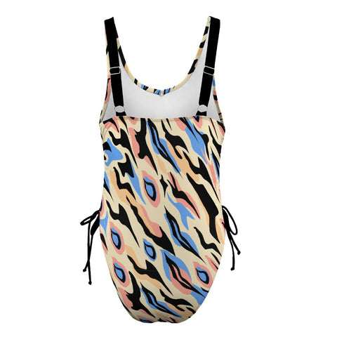 Exotic-Women's-One-Piece-Swimsuit-Blue-Exotic-Product-Back-View