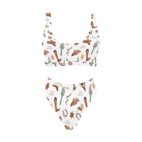 Country-Womens-Bikini-Set-White-Front-View