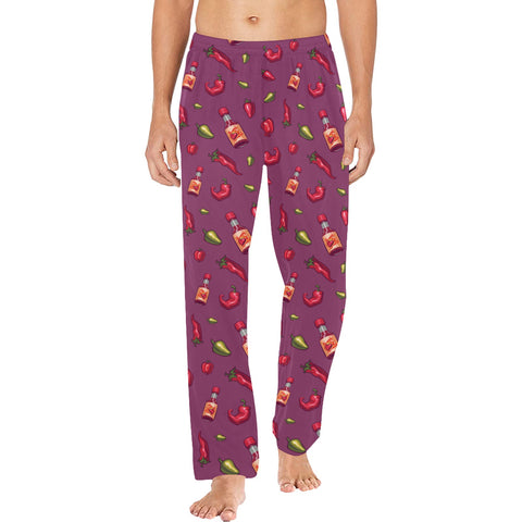 Spicy-Mens-Pajama-Magenta-Model-Front-View