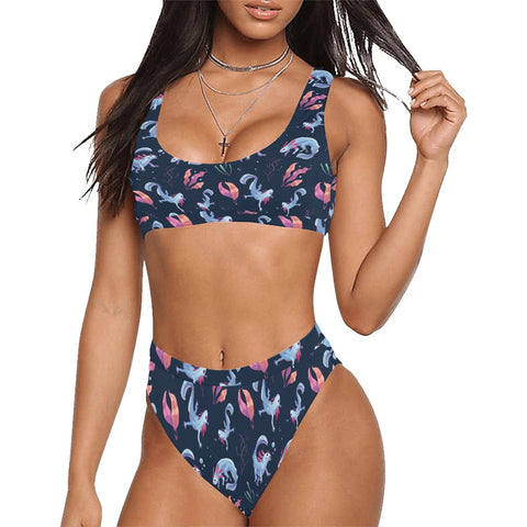 Axolotl-Womens-Bikini-Set-Midnight-Blue-Model-Front-View