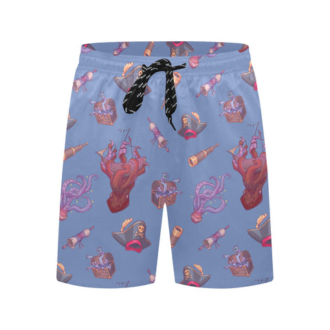 Shiver-Me-Timbers-Men's-Swim-Trunks-Cornflower-Blue-Front-View