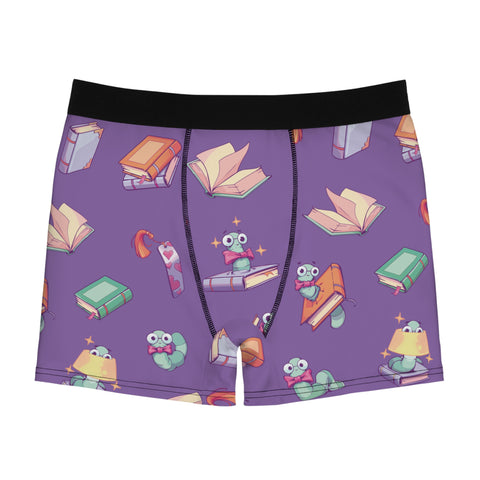 Book-Worm-Mens-Boxer-Briefs-Lavender-Front-View