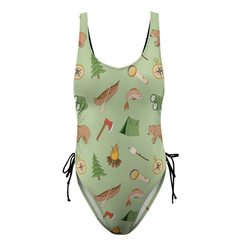 The-Great-Outdoors-Women's-One-Piece-Swimsuit-Light-Green-Product-Front-View