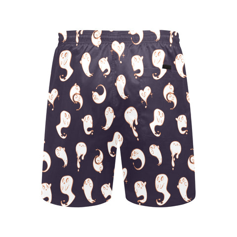 Retro-Ghost-Mens-Swim-Trunks-Dark-Purple-Back-View
