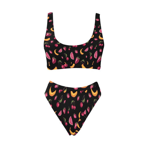 Fruit-Punch-Womens-Bikini-Set-Black-Front-View