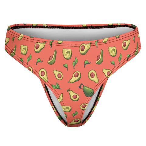 Happy-Avocado-Womens-Thong-Orange-Product-Front-View
