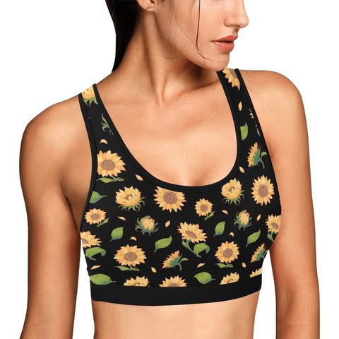 Sunflower-Womens-Bralette-Black-Model-Side-View