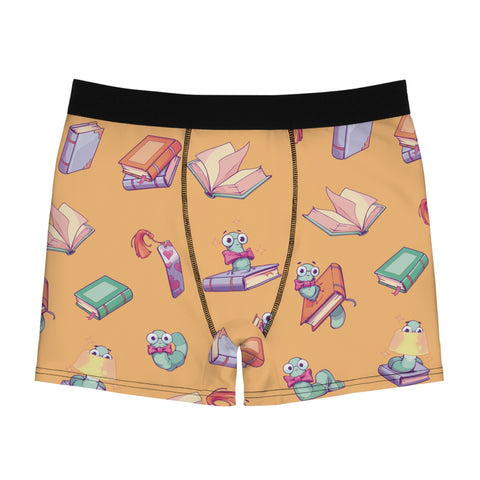 Book-Worm-Mens-Boxer-Briefs-Peach-Front-View