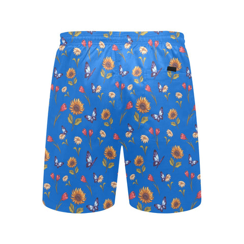 Summer-Garden-Mens-Swim-Trunks-Blue-Back-View