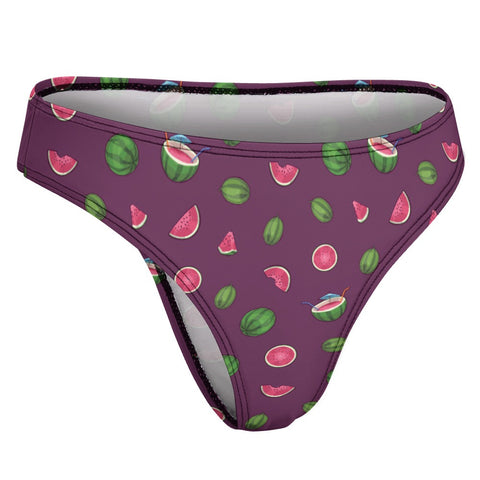 Watermelon-Womens-Thong-Dark-Purple-Product-Side-View