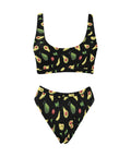 Happy-Avocado-Womens-Bikini-Set-Black-Front-View