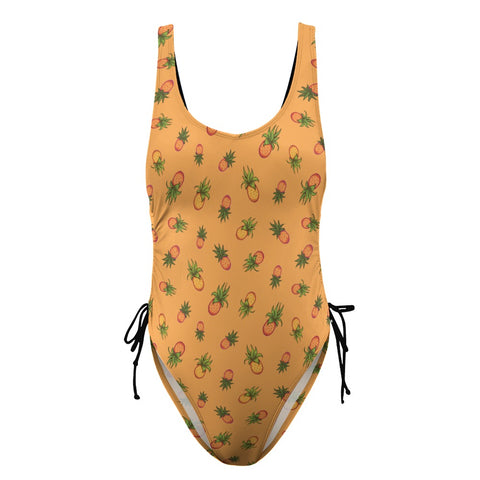 Pineapple-Women's-One-Piece-Swimsuit-Orange-Product-Front-View