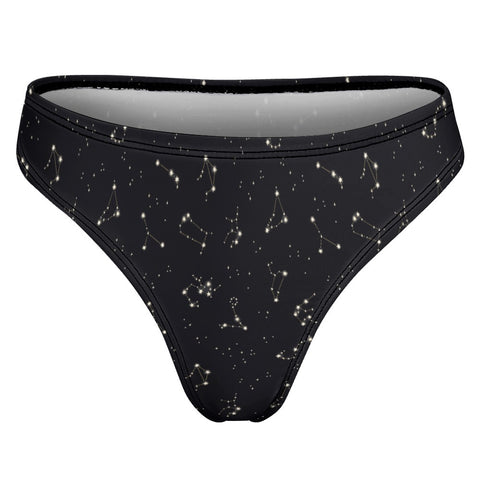 Astrology-Women's-Thong-Black-Product-Back-View