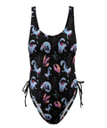 Axolotl-Women's-One-Piece-Swimsuit-Black-Product-Front-View