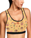 Cottage-Core-Womens-Bralette-Yellow-Model-Side-View