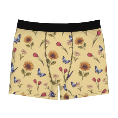 Summer-Garden-Men's-Boxer-Briefs-Pastel-Yellow-Front-View