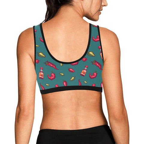 Spicy-Womens-Bralette-Teal-Model-Back-View