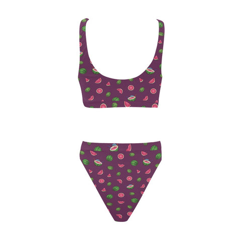 Watermelon-Womens-Bikini-Set-Dark-Purple-Back-View