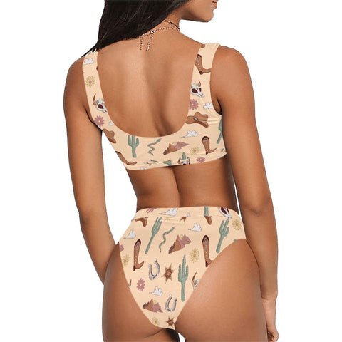 Country-Womens-Bikini-Set-Peach-Model-Back-View