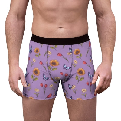 Summer-Garden-Men's-Boxer-Briefs-Light-Purple-Model-Frontal-View