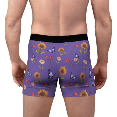 Summer-Garden-Men's-Boxer-Briefs-Purple-Model-Back-View