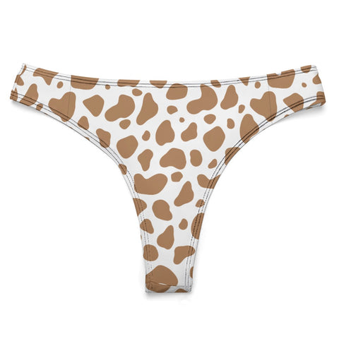 100%-Grass-Fed-Women's-Thong-Brown-Product-Front-View
