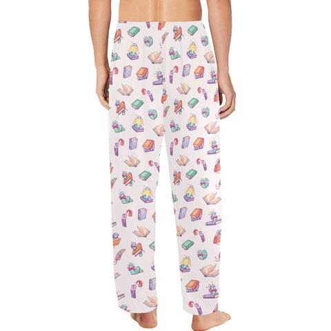 Book-Worm-Men's-Pajamas-Snow-Model-Back-View