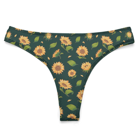 Sunflower-Womens-Thong-Dark-Green-Product-Front-View