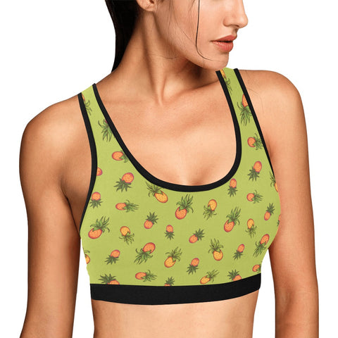 Pineapple-Womens-Bralette-Lime-Green-Model-Side-View