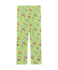 Frogs-in-Action-Mens-Pajama-Lime-Green-Back-View