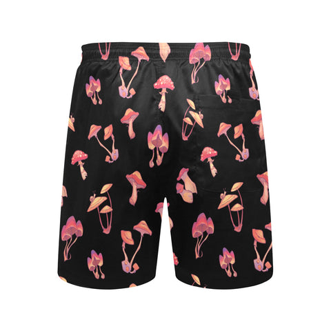 Mushroom-Mens-Swim-Trunks-Black-Back-View