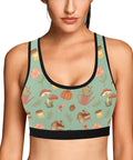 Cottage-Core-Womens-Bralette-Mint-Green-Model-Front-View