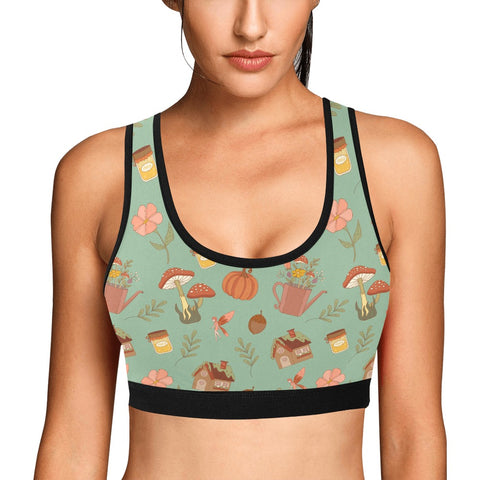 Cottage-Core-Womens-Bralette-Mint-Green-Model-Front-View
