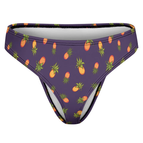 Pineapple-Womens-Thong-Dark-Purple-Product-Front-View