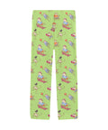 Frogs-in-Action-Mens-Pajama-Lime-Green-Front-View