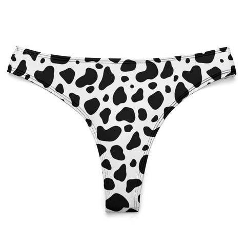 100%-Grass-Fed-Women's-Thong-Black-Product-Front-View