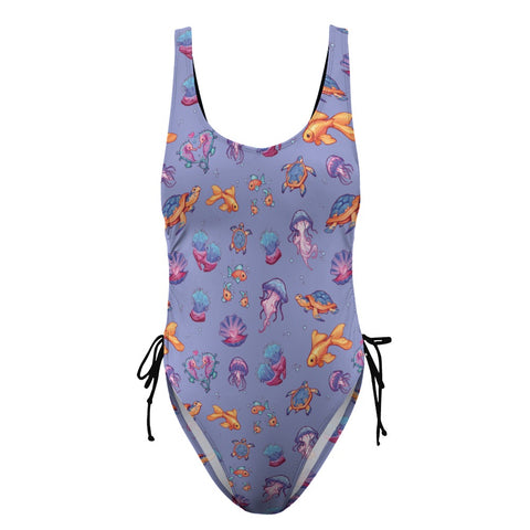 Sea-Life-Womens-One-Piece-Swimsuit-Lavender-Product-Front-View