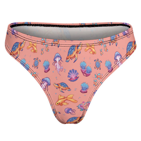 Sea-Life-Womens-Thong-Coral-Product-Back-View