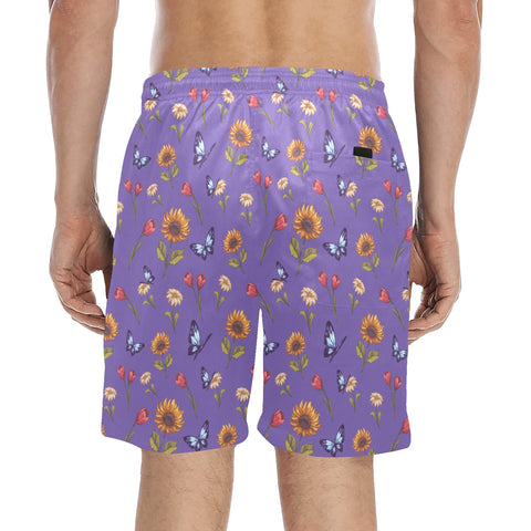 Summer-Garden-Mens-Swim-Trunks-Purple-Model-Back-View