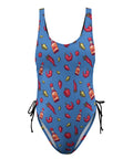 Spicy-Womens-One-Piece-Swimsuit-Blue-Product-Front-View