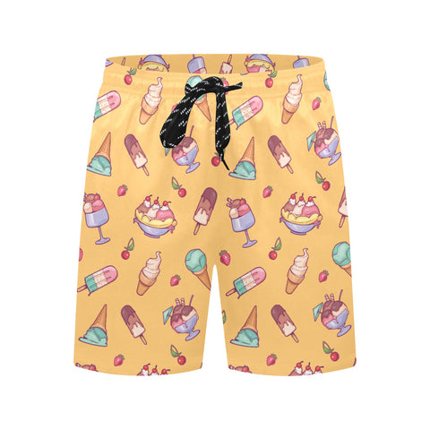 Banana-Split-Men's-Swim-Trunks-Yellow-Fornt-View