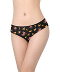 Baby-Monkey-Womens-Hipster-Underwear-Black-Model-Front-View