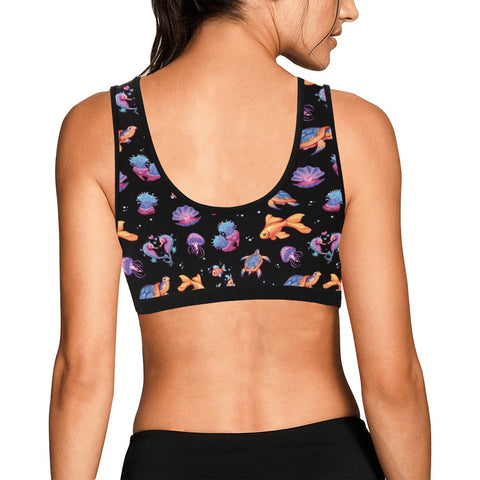 Sea-Life-Womens-Bralette-Black-Side-Back-View