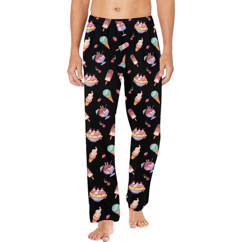 Banana-Split-Mens-Pajama-Black-Model-Front-View